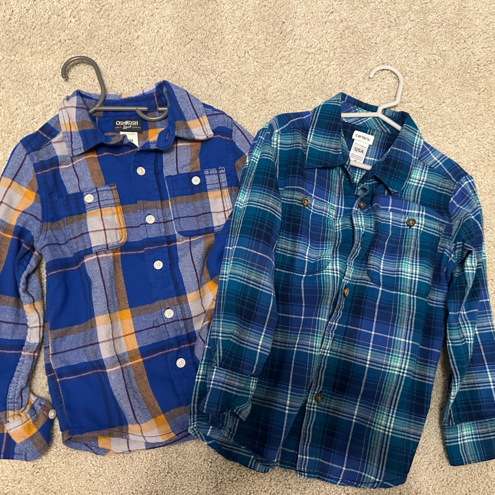 Carters & Osh Kosh Button Down Shirts, sz 5/5A